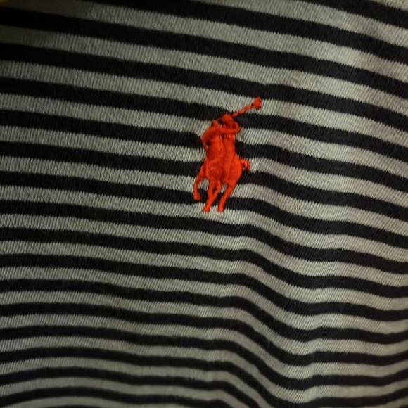 POLO Ralph Lauren Short Sleeved Tee Shirt Striped Blue Size 2XB Big - Picture 3 of 8